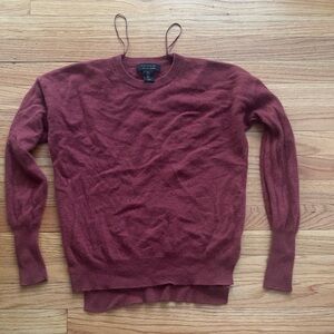 Burgundy CASHMERE Crewneck Sweater